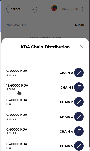 wallet after X-chain transfer