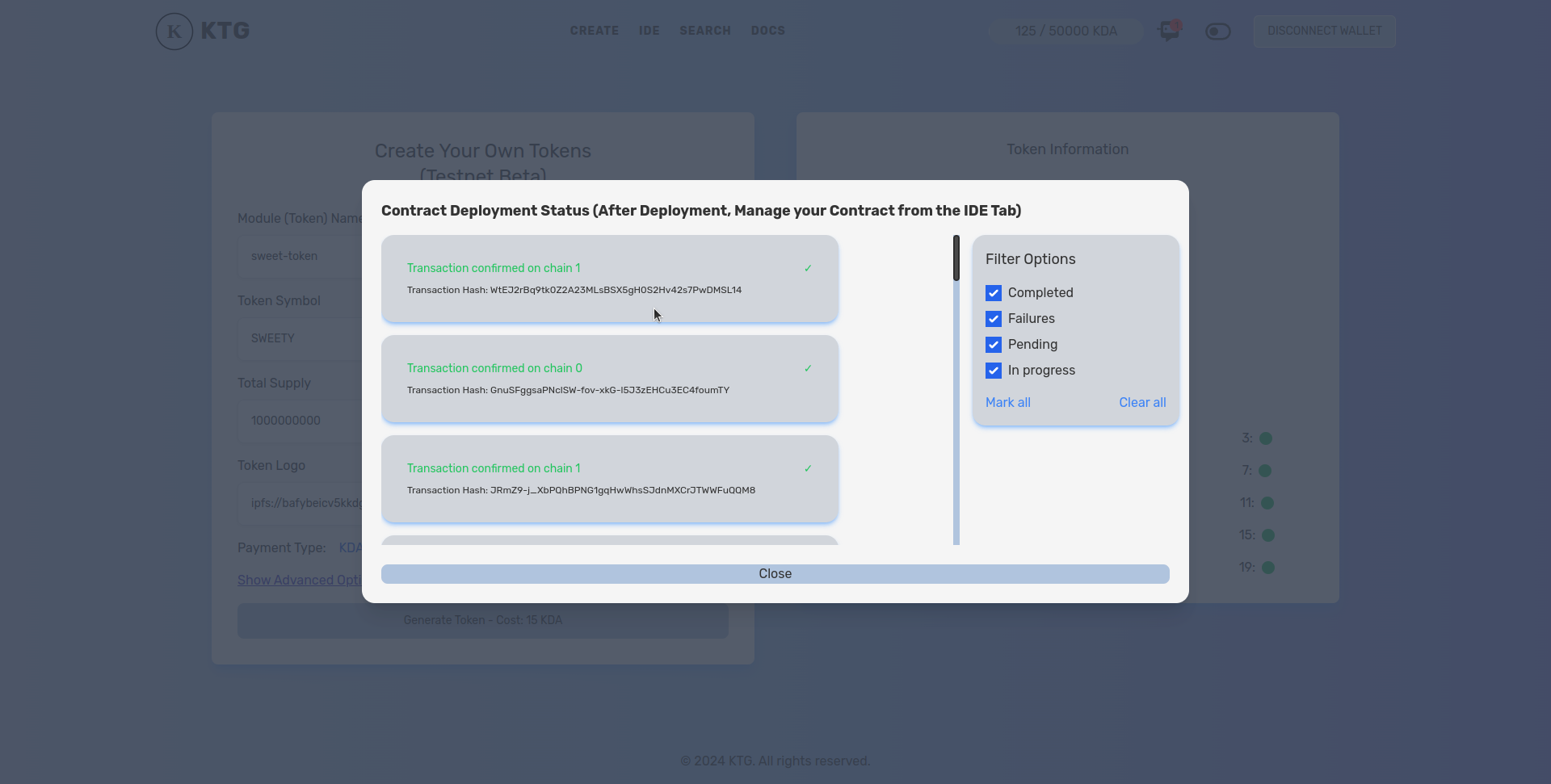 Transactions Completed