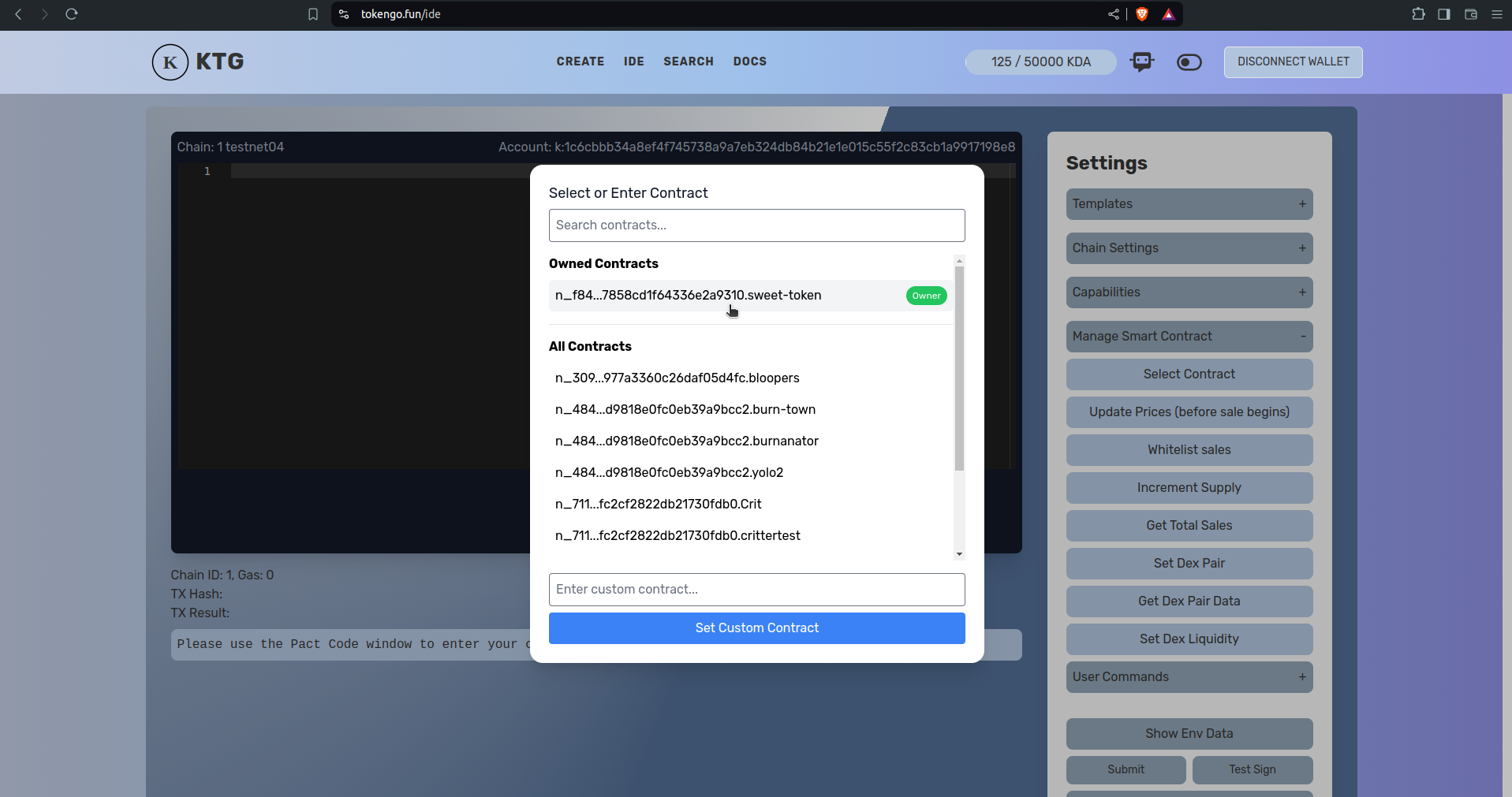 select token contract