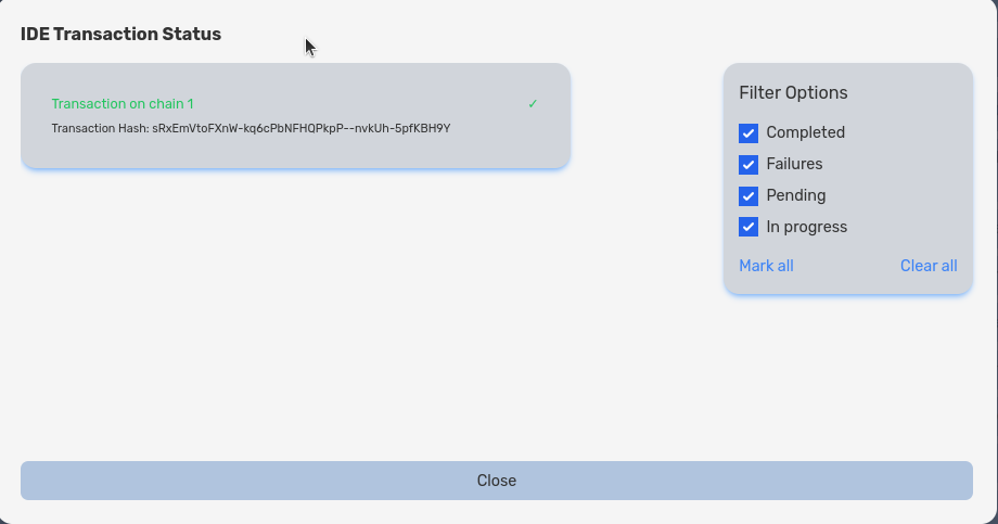 trasnsaction success
